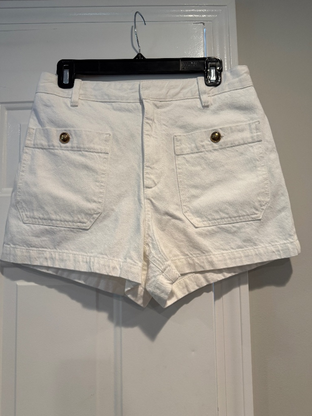 NWT Frame The Cruise Denim Shorts White Size 27